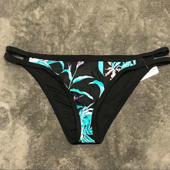 NWT! LA Hearts Strappy Tropical Bikini Bottom XL - Picture 3 of 6
